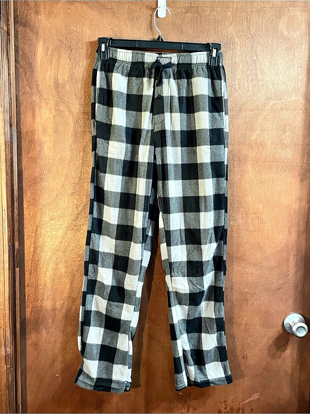 Lucky Legend Checkered Sleep Pants in Black & White Size Small
